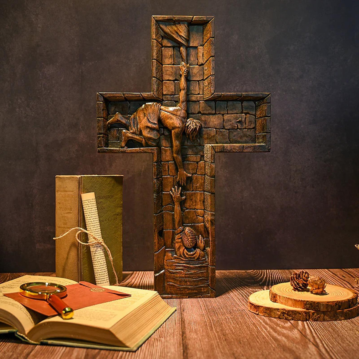 Savior Cross Wood Décor