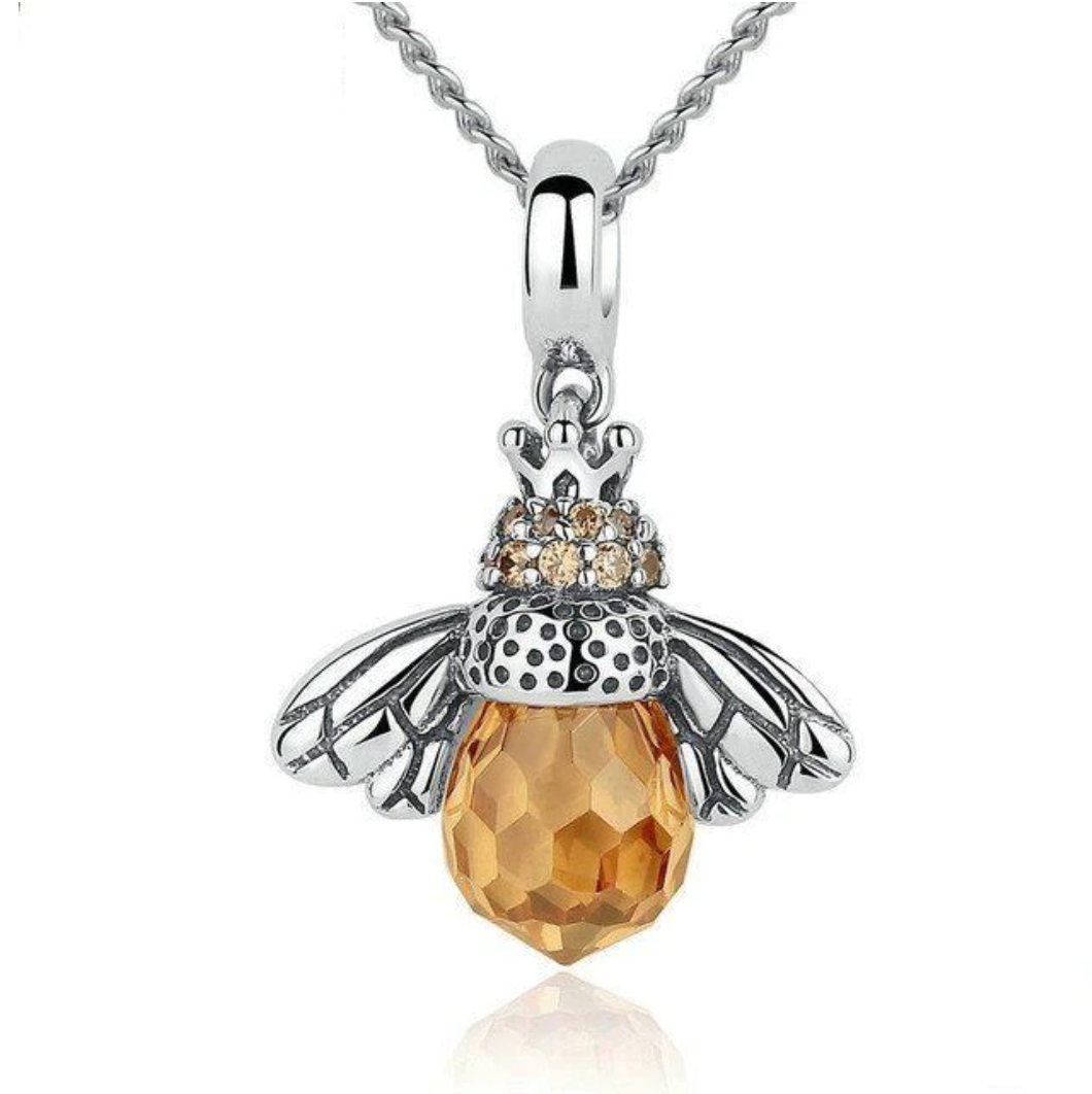 Exquisite Crystal Bee Necklace