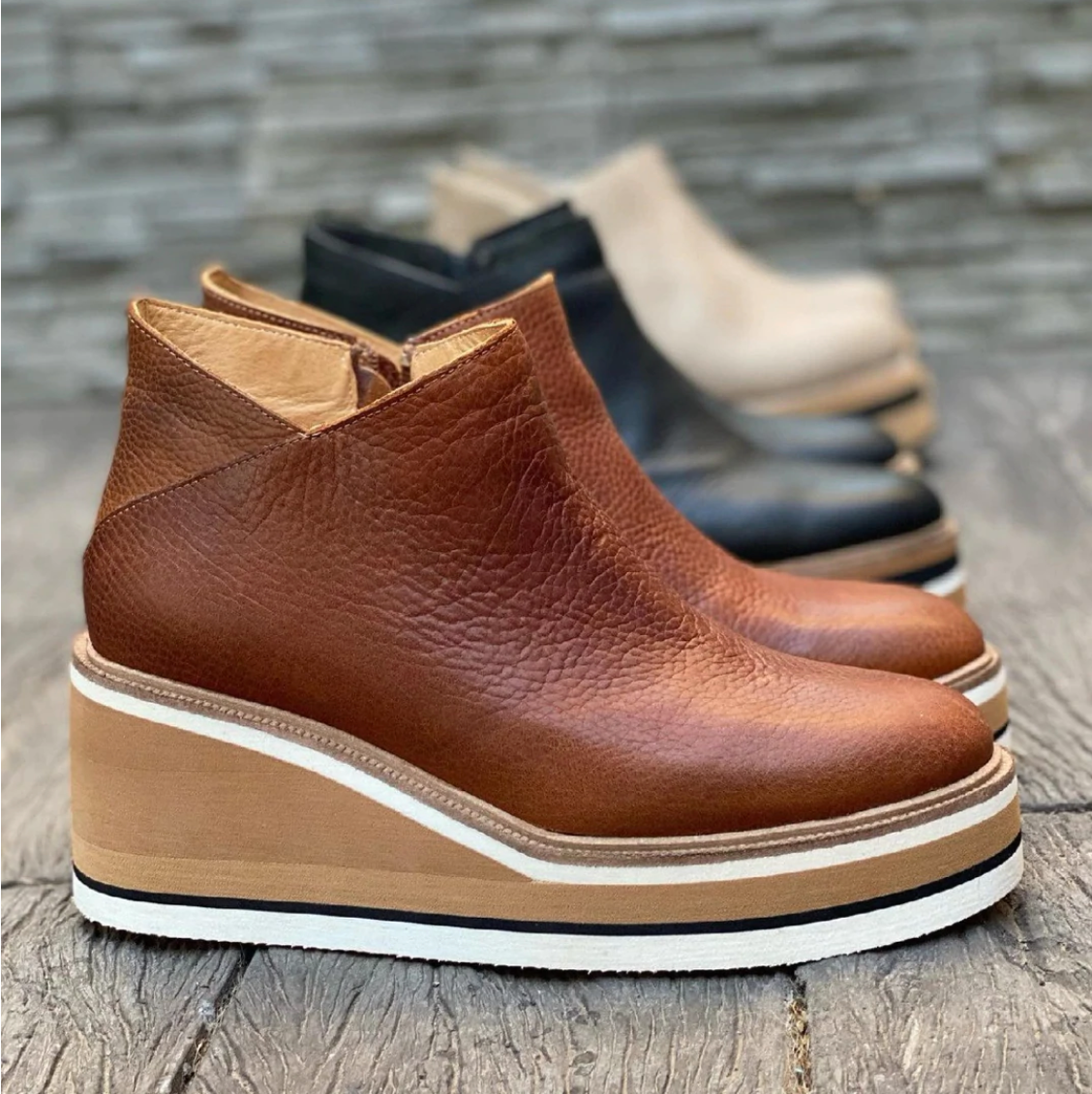 Emilia-Calou Summerly Platform Booties