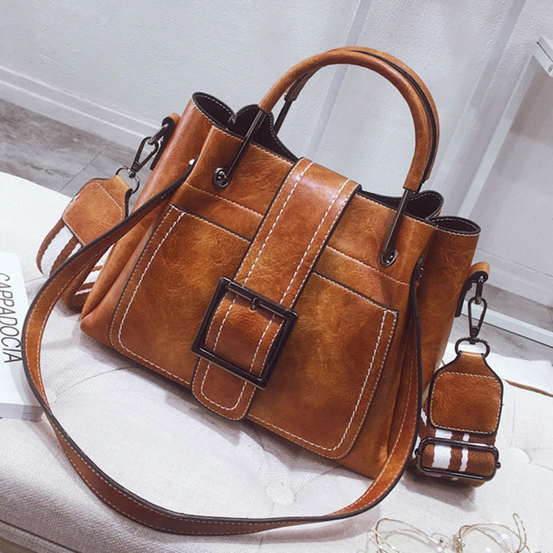 Janveny Classic Vintage Leather Bag