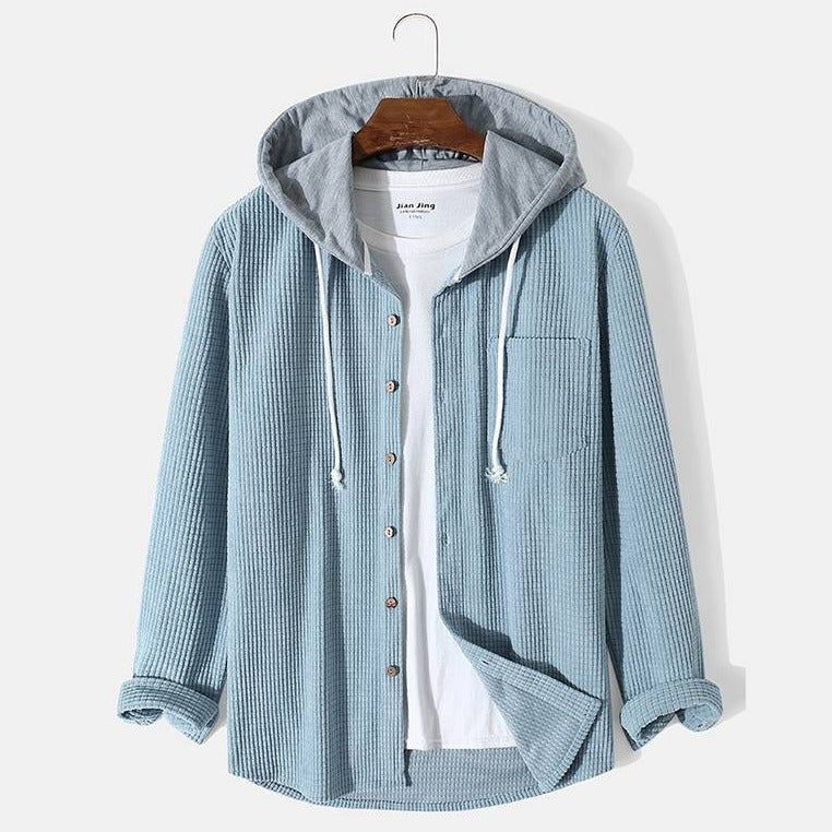 Arius Casual Hooded Corduroy Shirt