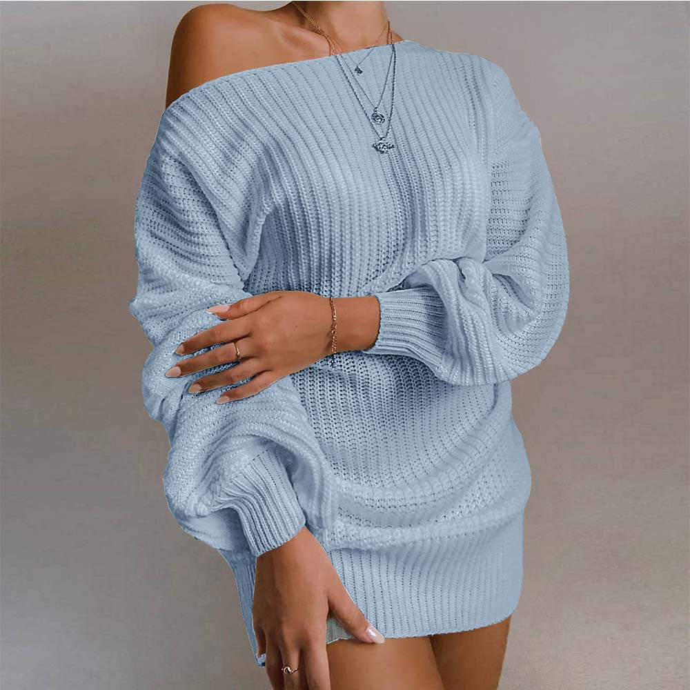 Damaris Versatile Off-Shoulder Sweater Dress