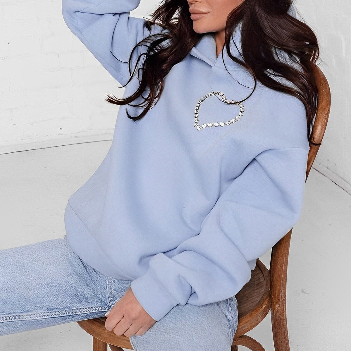 Crystal Heart Comfy Hoodie