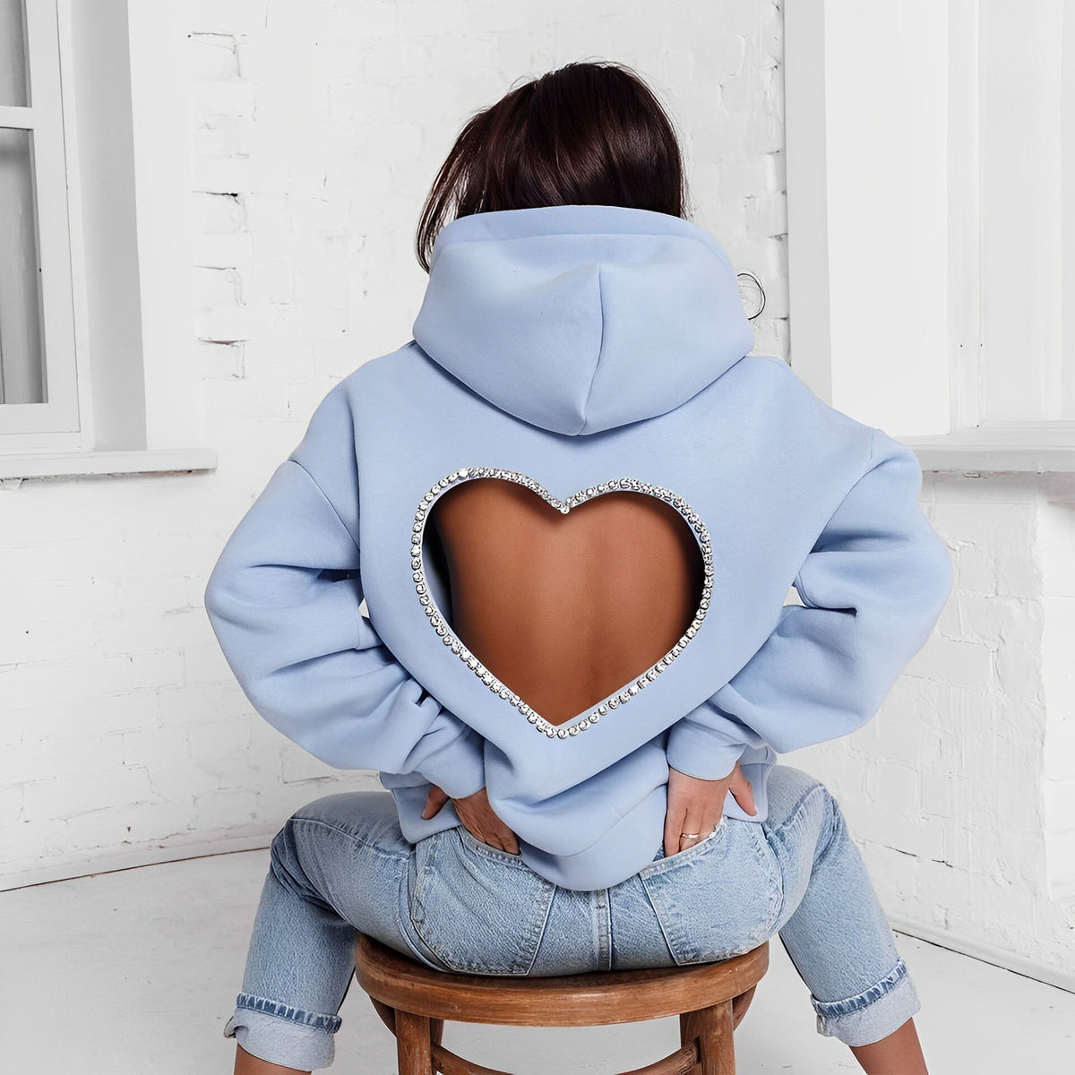 Crystal Heart Comfy Hoodie