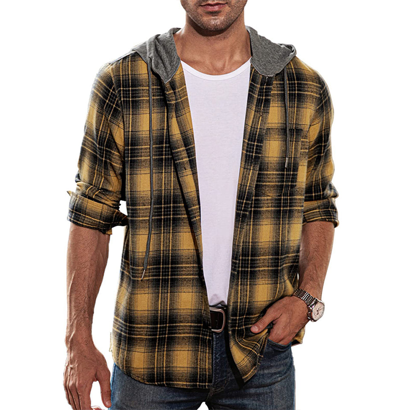 Valentino Plaid Hooded Shirt