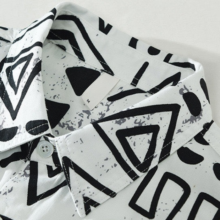 Russel-Etrou Casual Button-Up Shirt