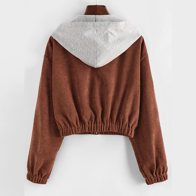 Romina Vintage Corduroy Hooded Jacket