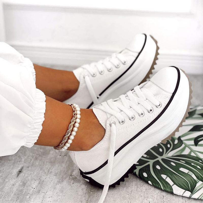 Emilia-Calou Canvas Platform Sneaker