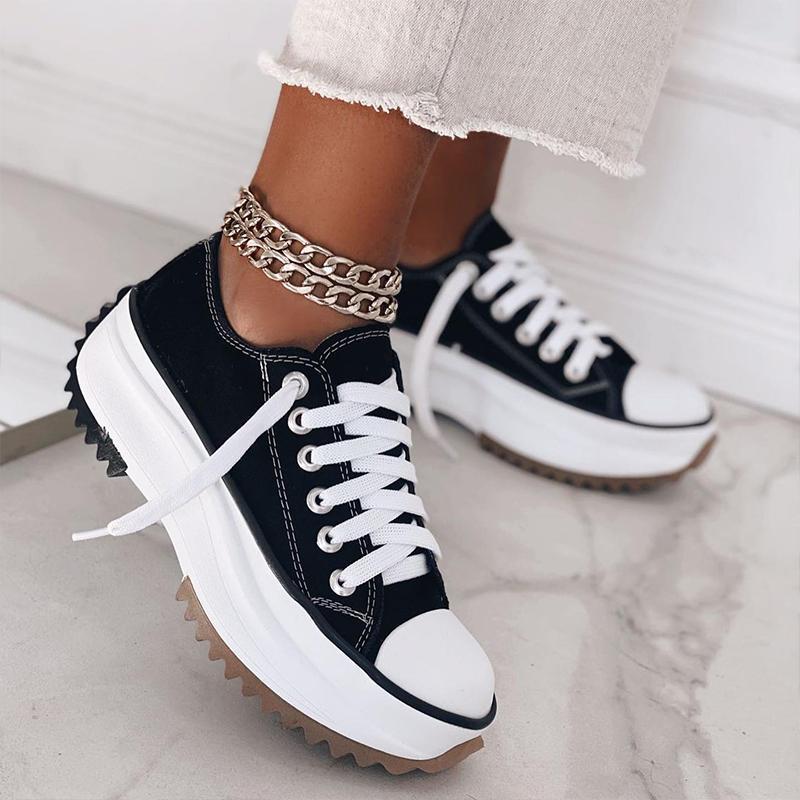 Emilia-Calou Canvas Platform Sneaker