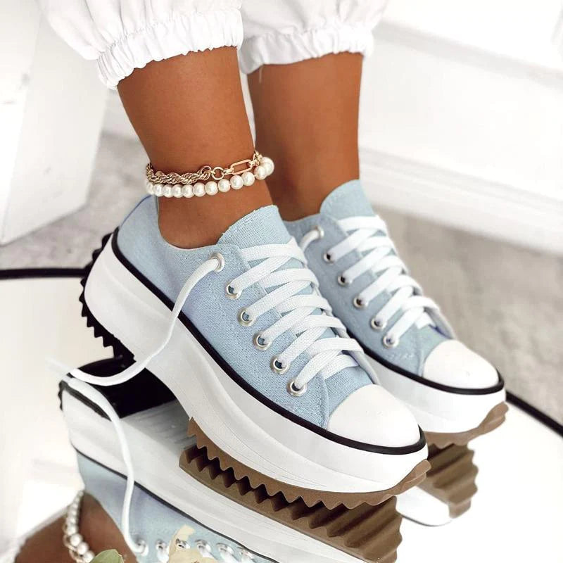 Emilia-Calou Canvas Platform Sneaker