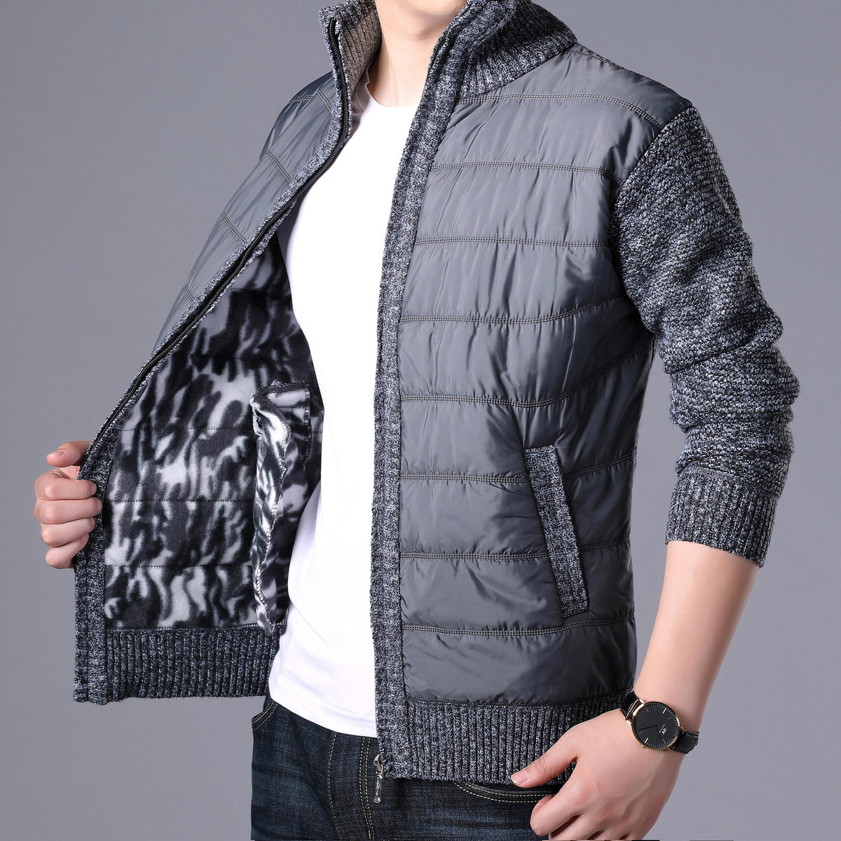 Vinizio Patchwork Sweater Jacket