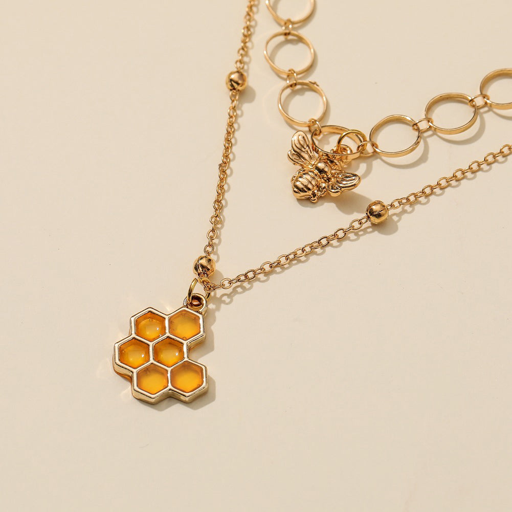 Double Layered Bee Necklace