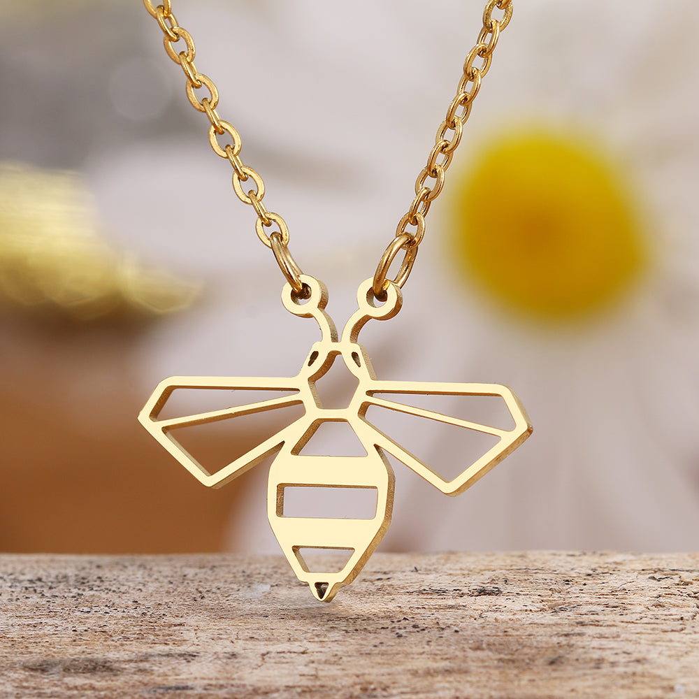 Classic Stainless Steel Bee Necklace