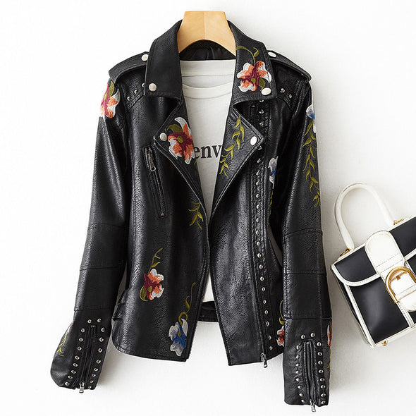 L&#39;ATERIBÉLLE EDGY LEATHER JACKET